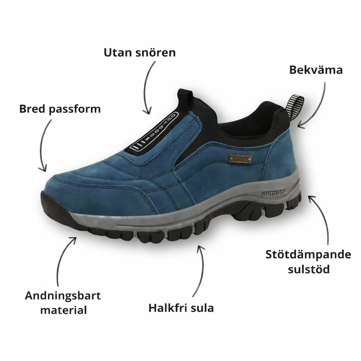 Keno | Casual slip-on skor med halkskydd och ortopedisk design